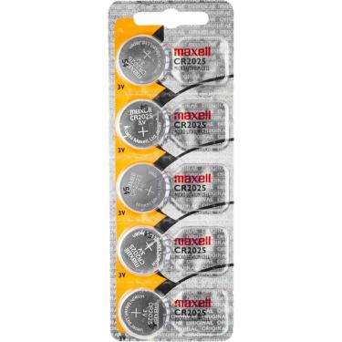 Imagem de Cartela de Bateria CR2025 Maxell com 5 unidades