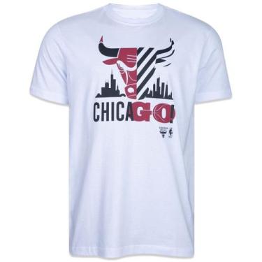 Imagem de Camiseta New Era Regular Nba Neto 78 Chicago Bulls Manga Curta Branco