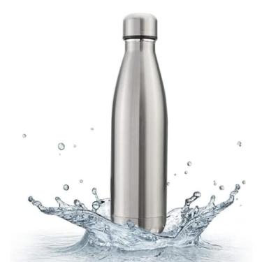 Imagem de Garrafa de Água Resistente 1 Litro Aço Inox Inquebrável Portátil, Todos os Tipos de Bebidas, Viagem, Academia e Caminhada