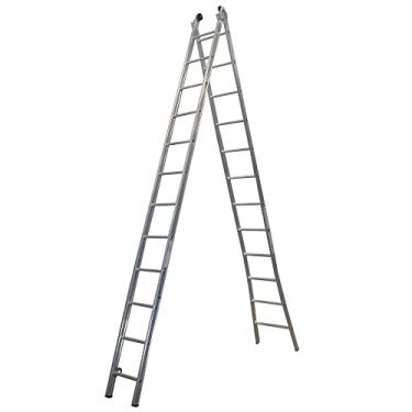 Imagem de Escada De Alumínio 3 Em 1 Com 2 Lances De 13 Degraus Máx 7,20M ED113 Alulev