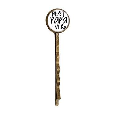 Imagem de Bless Father Best Papa Ever Words Retro Metal Hair Bobby Pin Headwear