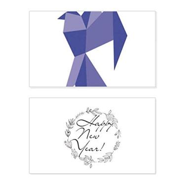 Imagem de Origami roxo estampa de pombo abstrata ano ano novo festival felicitações cartão Bless mensagem presente