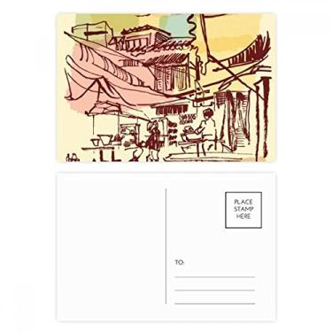 Imagem de Thailand Brekes Prosperous Village Conjunto de cartões postais de aniversário para enviar cartões de agradecimento