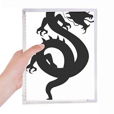 Imagem de Caderno de dragão chinês chinês com desenho de folhas soltas diário recarregável artigos de papelaria