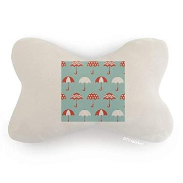 Imagem de DIYthinker Almofada para decoração de pescoço com estampa de chuva, clima nuvens e sol para carro, almofada para apoio de cabeça