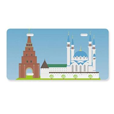 Imagem de DIYthinker Kazan Rússia Padrão Símbolo Nacional Placa Decoração Aço Inoxidável Automóvel