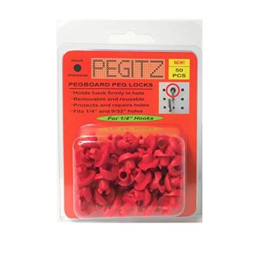Imagem de Pegitz Pegboard Cadeados 50 peças (0,63 cm, vermelho)