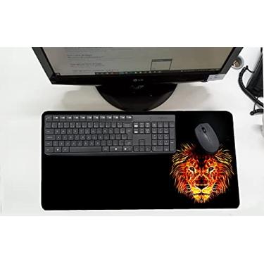 Imagem de Mouse Pad/Desk Pad Grande 30x70cm - Pets - Leão Laranja