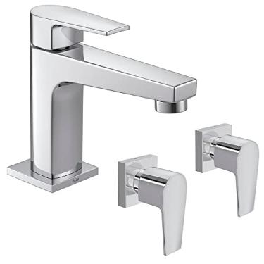 Imagem de Kit de torneira de mesa e acabamentos para lavatório Level, Deca, Cromado, 1197.C26.KIT2