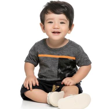 Imagem de Conjunto Bebê Menino Camiseta E Bermuda  Skate 3 peças Tam P a G - Angerô-Masculino