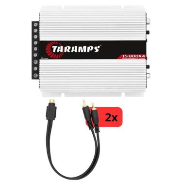 Imagem de Módulo Taramps TS800x4 2 Ohms + 2 Cabos Y 2 Machos / 1 Fêmea