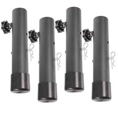 Imagem de RUNROTOO 4 peças de elevação para pernas de mesa, pernas de substituição, pernas práticas, dobráveis, pernas de mesa de reposição, para armário, pernas de móveis, pernas de metal, altura ajustável, perna de mesa utilitária