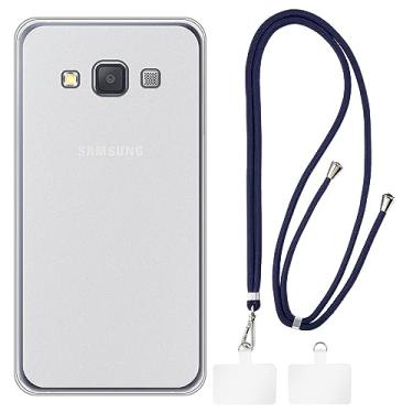Imagem de Shantime Capa para Samsung Galaxy A3 2015 + cordões universais para celular, pescoço/alça macia de silicone TPU capa protetora para Samsung Galaxy A3 2015 (4,5 polegadas)