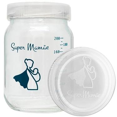 Imagem de Kit com 20 Potes de Vidro para Armazenar Leite Materno 200ml Com Graduação