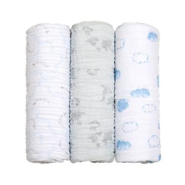 Imagem de Papi Textil Cueiro Swaddle Soft Bamboo Mami 1,20M X 1,20M Contem 03 Unidades