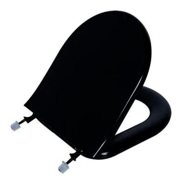 Imagem de Assento Sanitário Calypso Preto Tampa para Vaso Incepa Almofadado