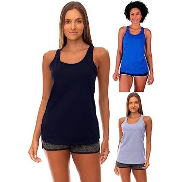 Imagem de Kit 3 Regatas Feminina Nadador Cavada Academia MXD Conceito Camiseta Musculação Academia Fitness Sem Estampas Lisas (G, Opção 05)