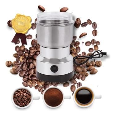 Imagem de Moedor de Café Grãos Máquina Multifuncional Moinho De Grão Elétrico e Cereais Triturador De Ervas Máquina De Moagem De Aço