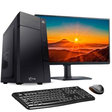 Imagem de Computador Completo TOB Intel Core i7 com SSD 240GB Memória 4GB Windows 10 Pro Trial + Teclado e Mouse +Monitor 19&quot; Desktop PC CPU