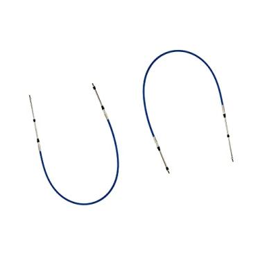 Imagem de Marine 33C Cabo de controle remoto para câmbio do acelerador para motor de popa Yamaha Sistema de direção do motor de barco azul (1,5 m, 2 peças)