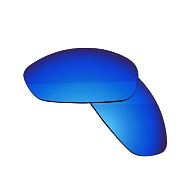 Imagem de Boldbright Lentes de substituição compatíveis com óculos de sol Oakley Juliet - Revestido azul espelhado - Não polarizado