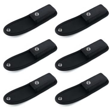 Imagem de 6 peças porta-canivetes de bolso, suporte dobrável, protetores de faca, bainha de bolso, suportes portáteis, estojo de armazenamento de nylon para atividades ao ar livre
