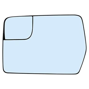 Imagem de Novo vidro espelhado aquecido lado do motorista de substituição para Ford F150 2011 2012 2013 2014 - vidro espelhado com ponto cego - passagem esquerda de vidro convexo aquecido com suporte traseiro BL3Z-17K707-E