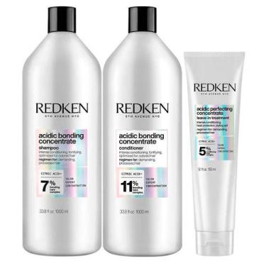 Imagem de Redken Acidic Bonding Concentrate Shampoo + Condicionador 1L + Concent