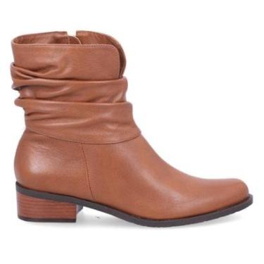 Imagem de Bota Cano Curto Couro Luz da Lua - 52460013-Feminino
