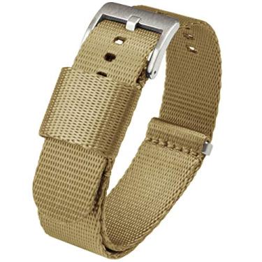 Imagem de Pulseira de relógio BARTON Elite NATO® Style - 18 mm, 20 mm, 22 mm ou 24 mm - Pulseira de relógio de nylon com cinto de segurança, Cáqui, bronze, 20mm, Militar