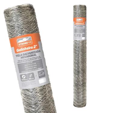 Imagem de Tela Hexagonal Galinheiro Galv. 2&quot; Fio 23 1,80x50m Rino Agro 