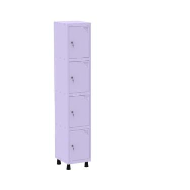 Imagem de Roupeiro em Aço Mt 1v 4 Portas - Fechadura Lilás