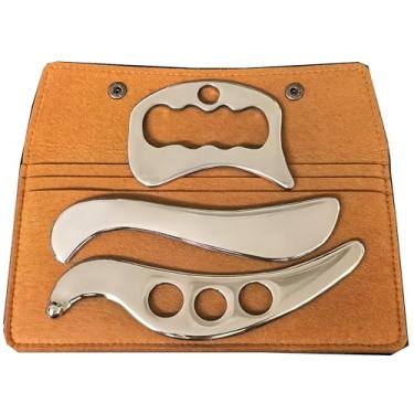 Imagem de NCCYOOT Gua sha Tool gua sha aço inoxidável iastm ferramenta de massagem Gussha ferramenta de raspagem muscular para terapia de tecidos macios e reduzir braços, costas, pernas, pescoço dor muscular