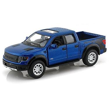 Imagem de KiNSMART 2013 Ford F-150 SVT Raptor Supercrew Blue 1:46 Scale 5" Die Cast Metal Model Toy Truck