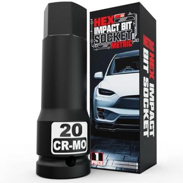 Imagem de Aiourx Soquete de broca de impacto hexagonal de 20 mm, soquete H20 Allen Bit, métrico, aço Cr-Mo premium, para trabalho automotivo ou elétrico