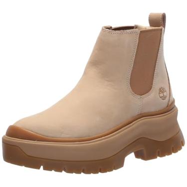 Imagem de Timberland Bota feminina Roxie Lane Mid Fashion, Nobuck bege claro, 36
