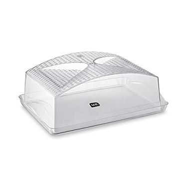 Imagem de Boleira com Tampa Retangular Porta Bolo Acrílico Translucido