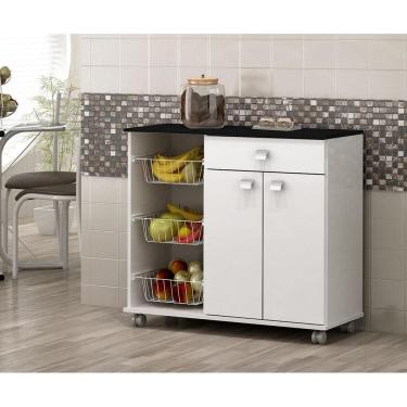 Imagem de Fruteira Isis - 2 Portas 1 Gaveta - Cor Branco