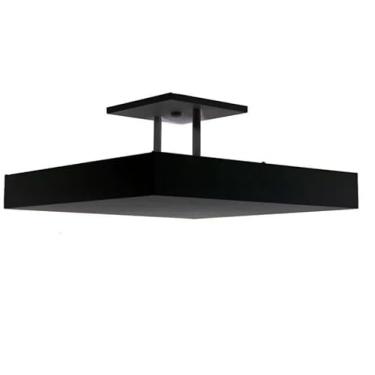 Imagem de Luminária Plafon Luz Indireta Sobrepor 40x40cm 4 Lâmpadas Preto