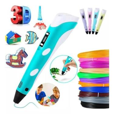 Imagem de Caneta Impressora 3D + Kit Filamento 9m  - Moon'S