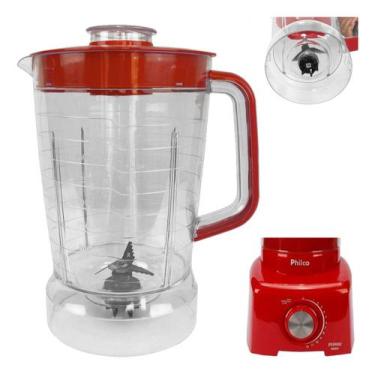 Imagem de Copo De Liquidificador Ph900 Philco Vermelho/Preto Com Lâminas - Micro