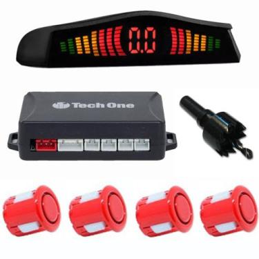 Imagem de Sensor De Estacionamento Ré Display Led Renault Clio - Tech One, Verme