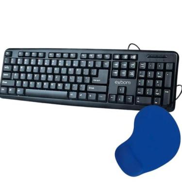 Imagem de Teclado Exbom BK-102 QWERTY português Brasil + Mouse PAD