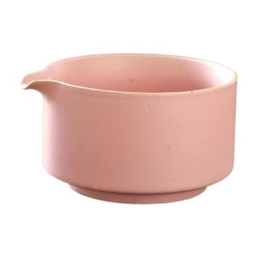 Imagem de YWJLQH Tigela de Chá de Porcelana Tradicional Matcha Bowl Tea Ceremony Chawan, Tigela de Mistura Matcha para Amantes de Chá, Família Iniciante, Rosa, Tamanho real