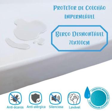 Imagem de Protetor de Colchão Impermeável Berço Desmontável 70x100cm Arrumadinho