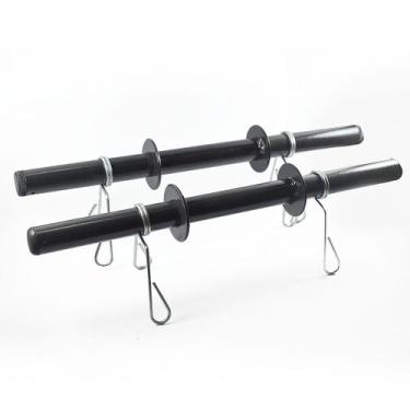 Imagem de 02 Barras Ocas Halteres 40 Cm Com Presilhas Academia Musculação Anilha