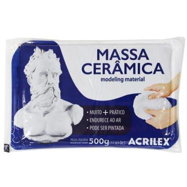 Imagem de Massa cerâmica pra modelagem 500 gramas - acrilex