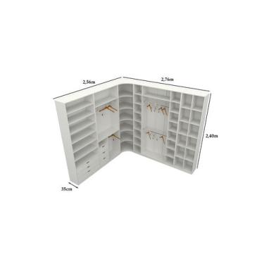 Imagem de kit closet modulado M94 quarto, loja - VETORIAL MÓVEIS