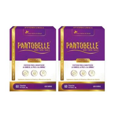 Imagem de 2x Pantobelle - Biotina + Msm + Selênio + Vitamina B6 B1 60 Cápsulas -