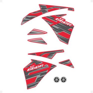 Imagem de Adesivos Yamaha Xt 660r 2015/2018 Moto Vermelha - Grafite - SPORTINOX
